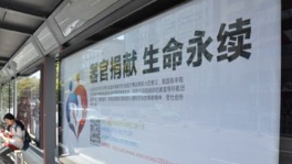 公交站台遗体器官捐献的宣传
