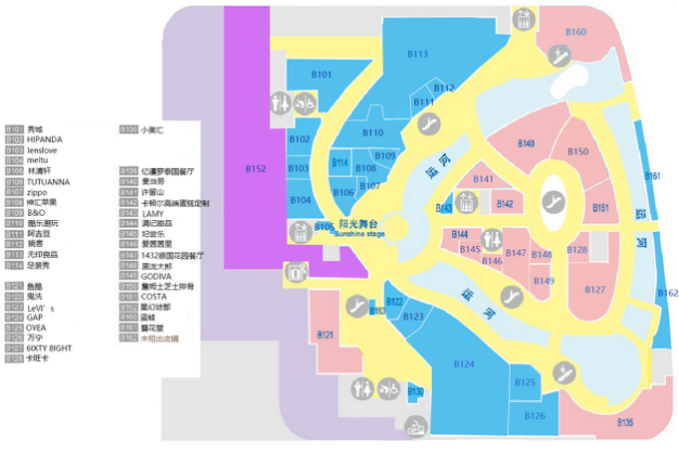 图片1夫子庙水游城B1层地图